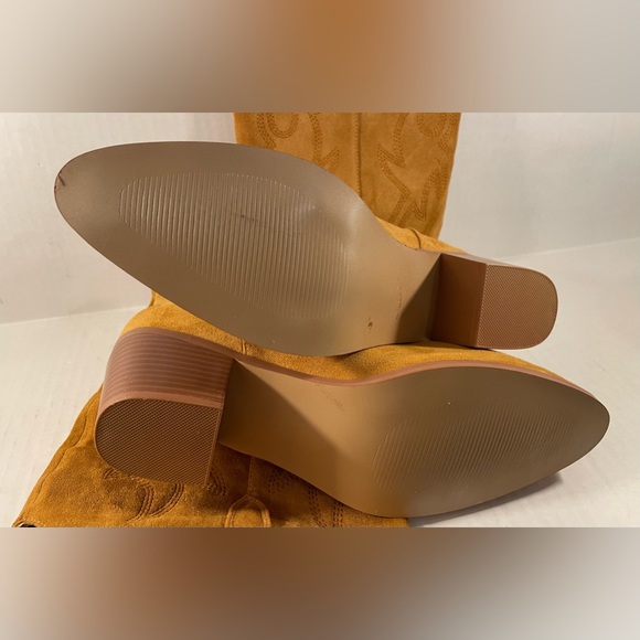 New Erocalli Embroidered Cowboy Boots for Women, Tan Faux Suede, Size EU43/US10 - Picture 5 of 5